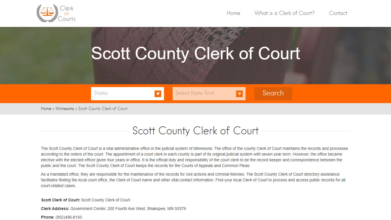 Find Your Scott County Clerk of Courts in MN - clerk-of-courts.com